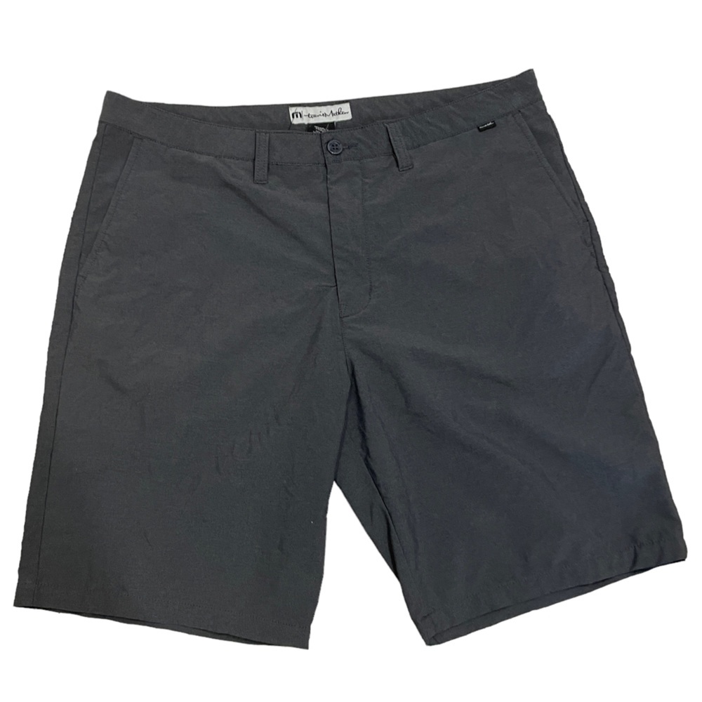Travis Mathew Dark Gray Charcoal Golf Athletic Active Chino Short Sz 38
